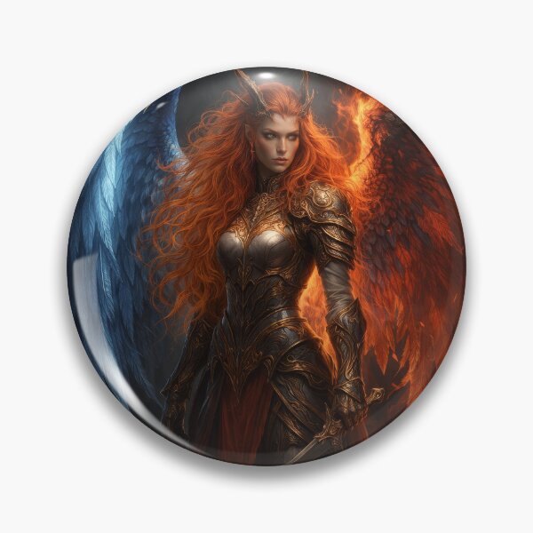 Item preview, Elemental Valkyrie with Fire and Ice Wings designed and sold by Daagath.