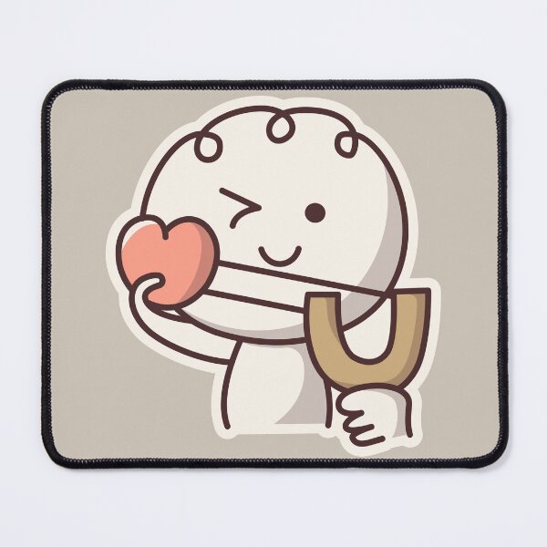 Item preview, Cute Kawaii Character Shooting Love – Adorable Heart Slingshot Illustration designed and sold by hallwell.