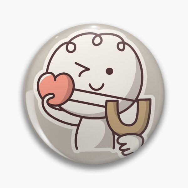 Item preview, Cute Kawaii Character Shooting Love – Adorable Heart Slingshot Illustration designed and sold by hallwell.