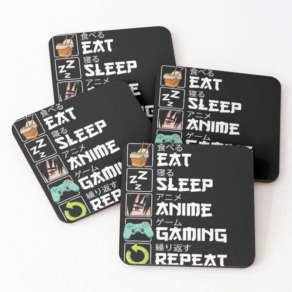 Item preview, Eat Sleep Anime Gaming Repeat Kawaii Otaku Anime Manga T-Shirt, Otaku Gamer Design designed and sold by Bee4Boy.