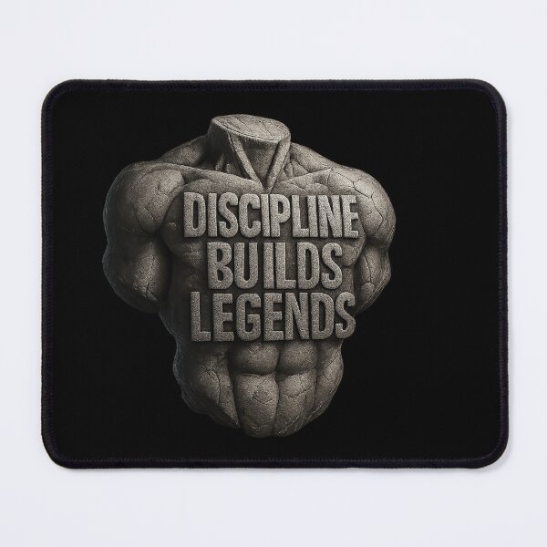 Item preview, Discipline Builds Legends - Stone Torso Motivational Typography designed and sold by MKreative Studio.