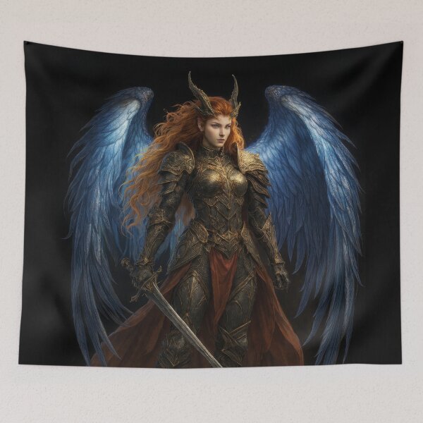 Item preview, Celestial Warrior with Sapphire Wings and Horned Crown designed and sold by Daagath.
