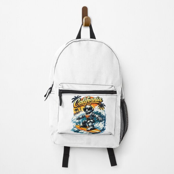Item preview, Retro-futurist surfing robot in California designed and sold by Taoufik79-shop.