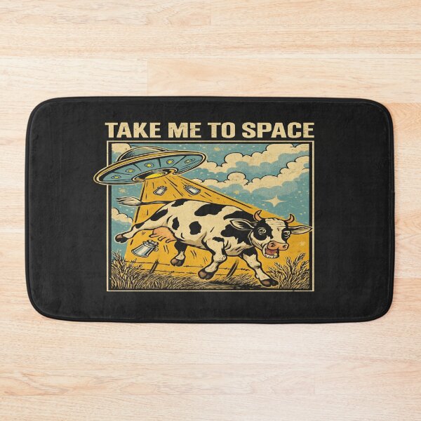 Item preview, UFO Cow Abduction Retro Design – Funny Alien Space Art for Sci-Fi Fans, Farmers & Cosmic Dreamers designed and sold by Bright Nest Studio.