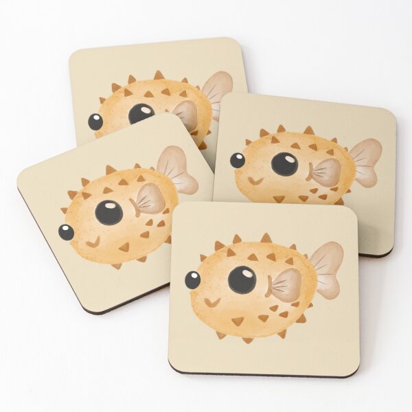 Item preview, Cute Kawaii Puffer Fish – Adorable Cartoon Blowfish Illustration designed and sold by hallwell.