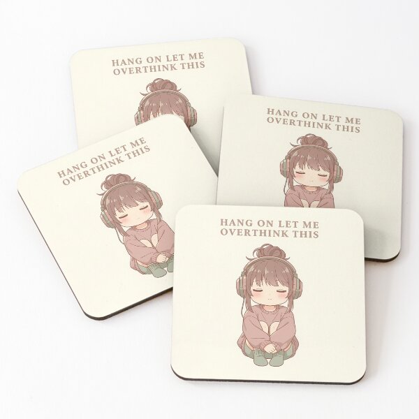 Item preview, Overthink Queen Lo-Fi Anime Girl Cute Sarcastic Quote Typography designed and sold by GiftsForge.