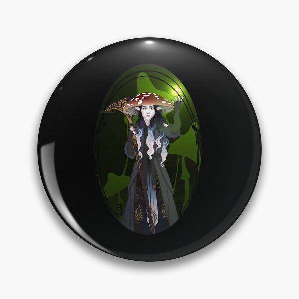 Item preview, Mushroom Witch Dark Cottagecore Portrait designed and sold by dzabirhupkesf.
