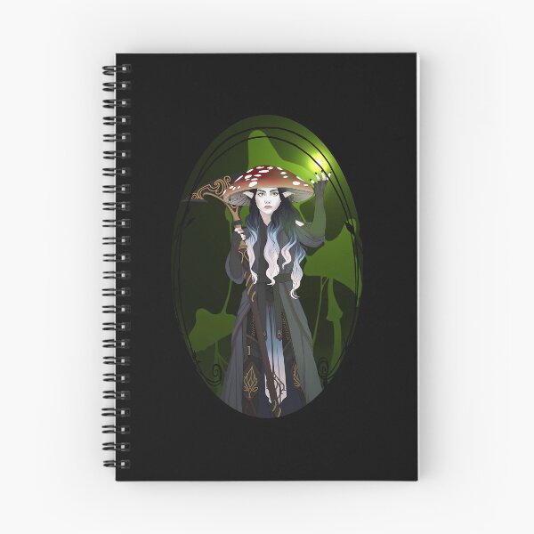 Item preview, Mushroom Witch Dark Cottagecore Portrait designed and sold by dzabirhupkesf.