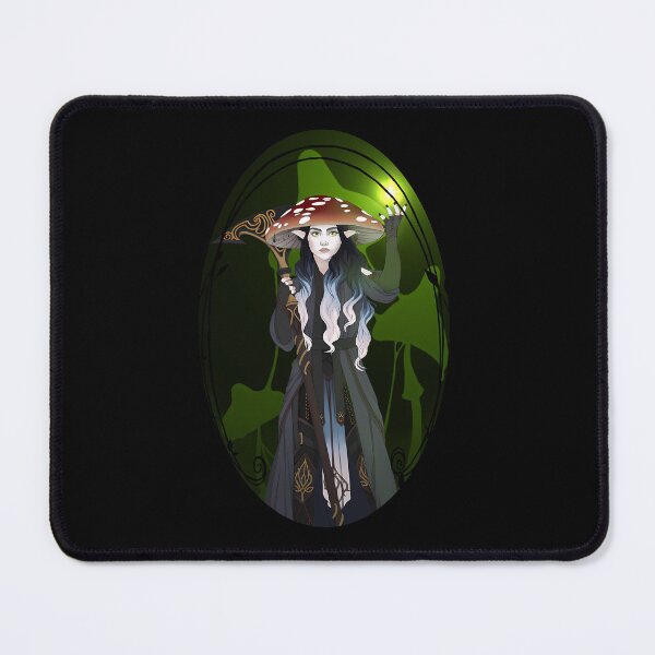 Item preview, Mushroom Witch Dark Cottagecore Portrait designed and sold by dzabirhupkesf.