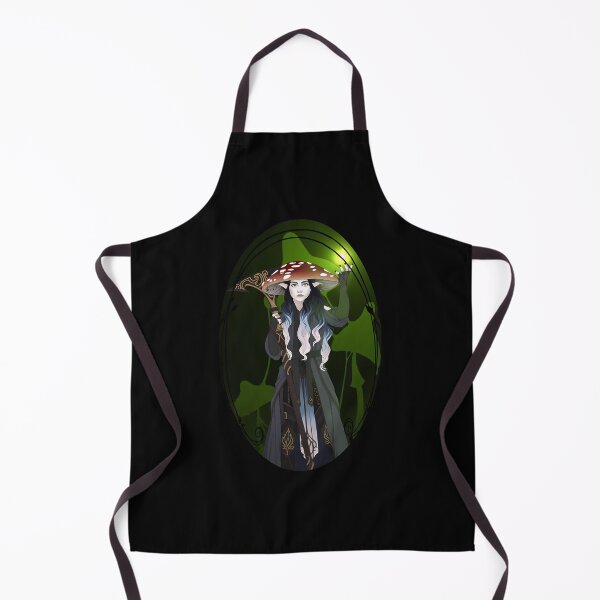 Item preview, Mushroom Witch Dark Cottagecore Portrait designed and sold by dzabirhupkesf.