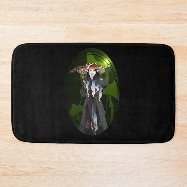 Item preview, Mushroom Witch Dark Cottagecore Portrait designed and sold by dzabirhupkesf.