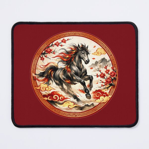 Item preview, Fire Horse 2026 Lunar New Year Papercut Art designed and sold by PixelQ.