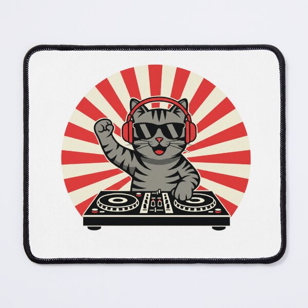 Item preview, Retro DJ Cat Groove - Vintage Music Lover Tee designed and sold by Merchifyme2000.