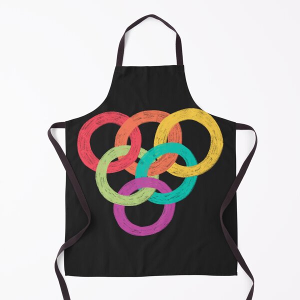 Item preview, Colorful Abstract Interlocking Rings – Modern Minimalist Art designed and sold by hallwell.