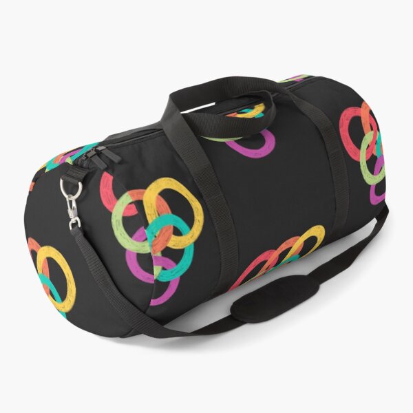 Item preview, Colorful Abstract Interlocking Rings – Modern Minimalist Art designed and sold by hallwell.