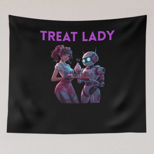 Item preview, Treat Lady Funny Illustration designed and sold by StaticMood.