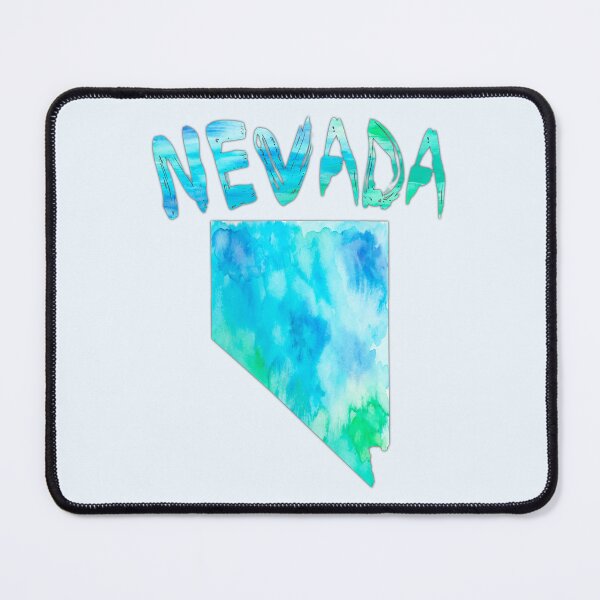 Item preview, Nevada State Map - Blue Watercolor Artistic Silhouette designed and sold by mashmosh.