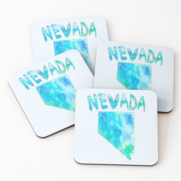 Item preview, Nevada State Map - Blue Watercolor Artistic Silhouette designed and sold by mashmosh.