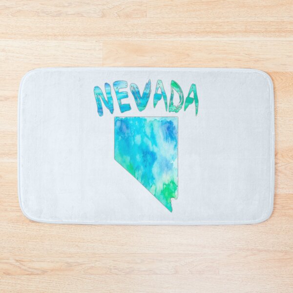 Item preview, Nevada State Map - Blue Watercolor Artistic Silhouette designed and sold by mashmosh.