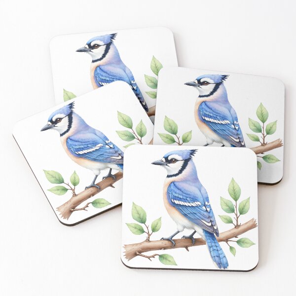 Item preview, Avian Artistry - Blue Jay Bird designed and sold by Petalandfur.