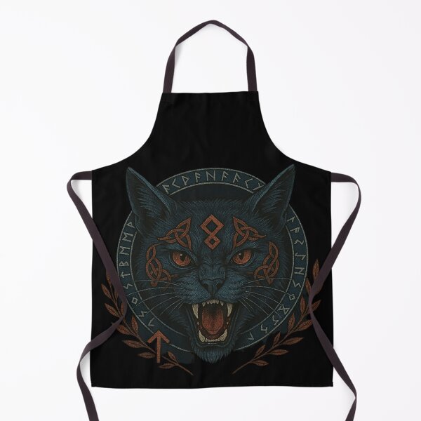 Item preview, SVT Midnight Familiar Rune Black Cat – Norse Pagan Witchcraft Sigil Art designed and sold by SEVERTREND APPAREL .
