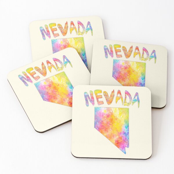 Item preview, Nevada State Map - Vibrant Watercolor Artistic Splatter Design designed and sold by mashmosh.