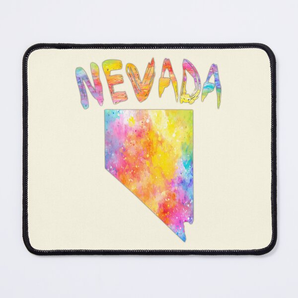 Item preview, Nevada State Map - Vibrant Watercolor Artistic Splatter Design designed and sold by mashmosh.