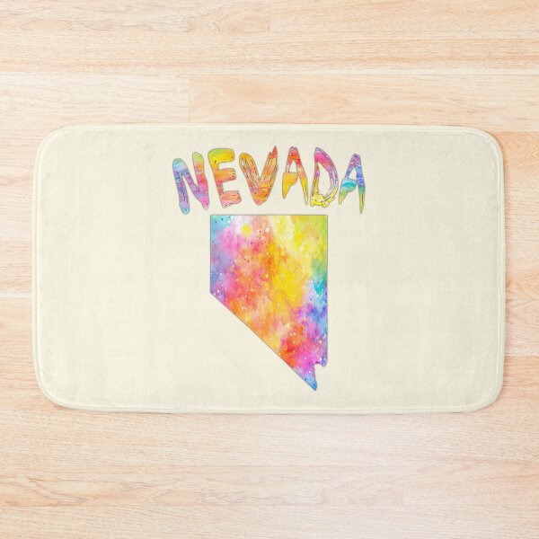Item preview, Nevada State Map - Vibrant Watercolor Artistic Splatter Design designed and sold by mashmosh.