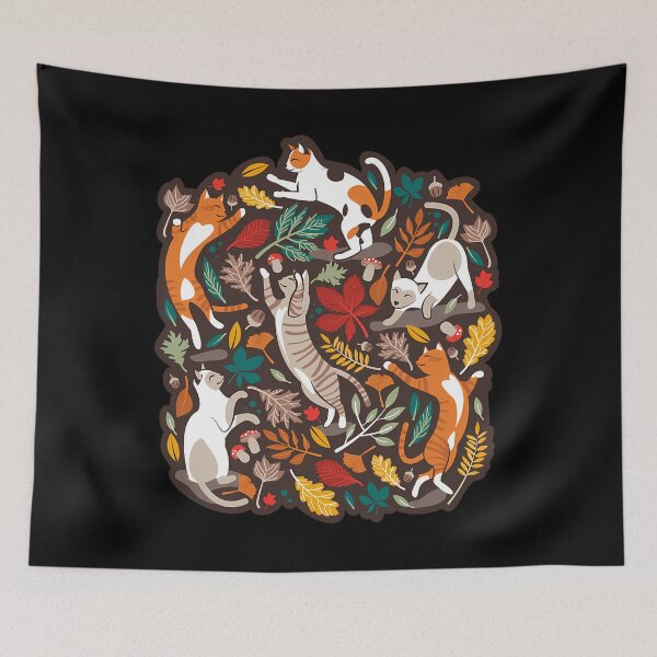 Item preview, Autumn Joy Oak Leaves Cozy Woodland Collage designed and sold by dzabirhupkesf.