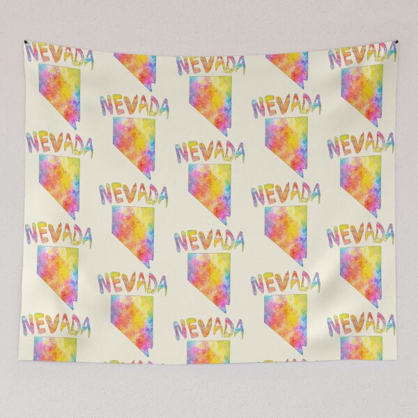 Item preview, Nevada State Map - Vibrant Watercolor Artistic Splatter Design designed and sold by mashmosh.