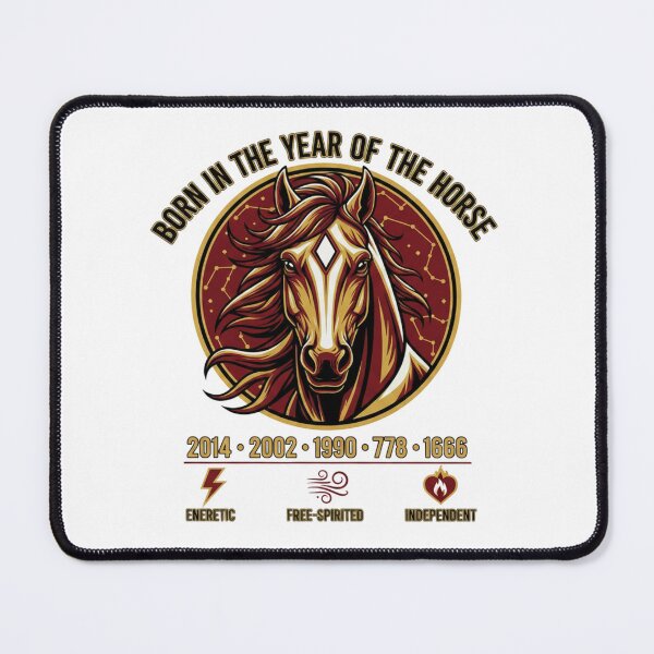 Item preview,  Born Year of the Horse Chinese Zodiac | 2014 2002 1990 1978 Birthday Tee designed and sold by GeniePixel.