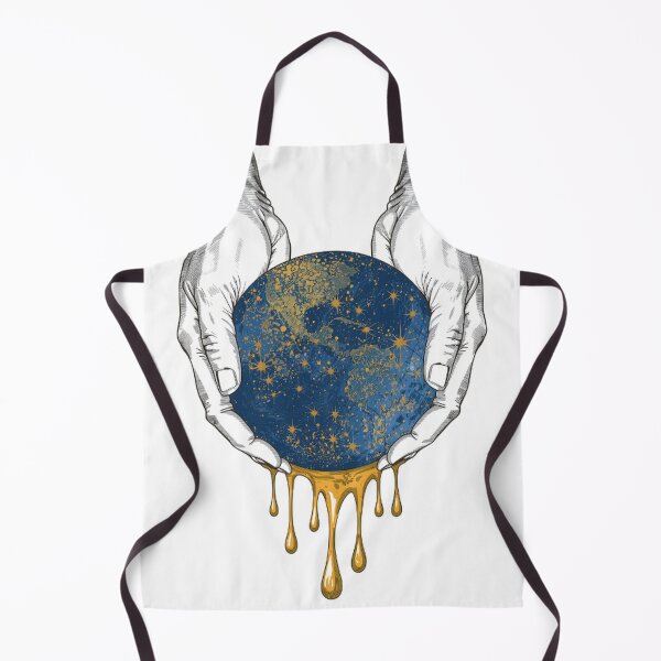 Item preview, Golden Earth Held by Cosmic Hands designed and sold by Wonderful Designs.