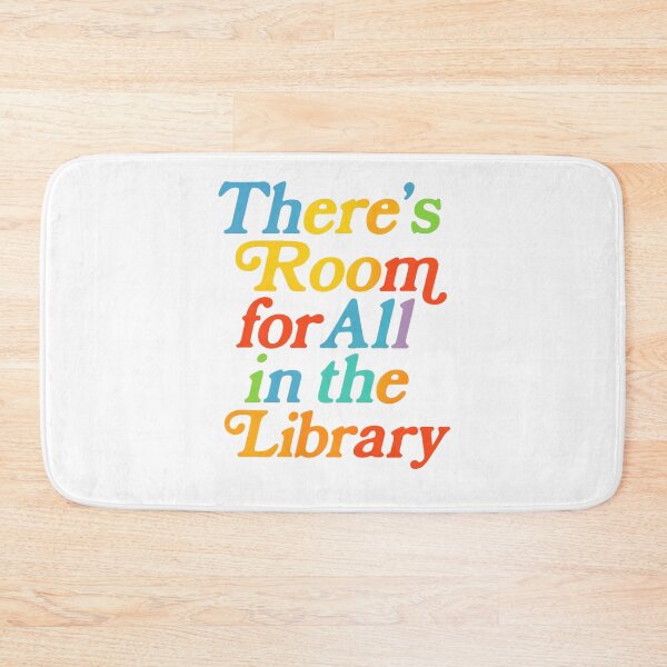 Item preview, There’s Room for All in the Library – Rainbow Typography PNG for Inclusive T-Shirts, Stickers & Wall Art designed and sold by TheNameCraftery.