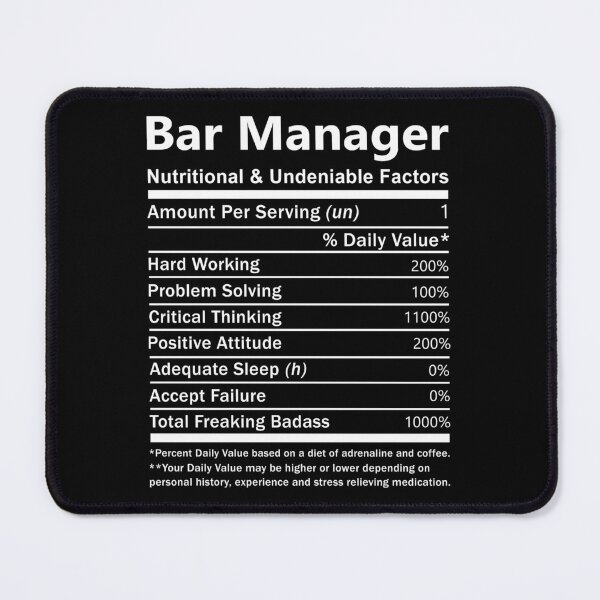 Item preview, Bar Manager designed and sold by aswmhmlc71.