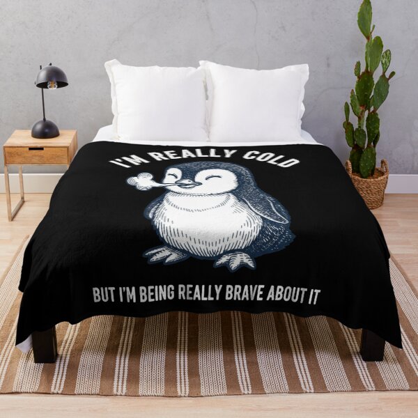 Item preview, I'm Really Cold But I'm Being Really Brave About It Penguin designed and sold by FreeArt2.
