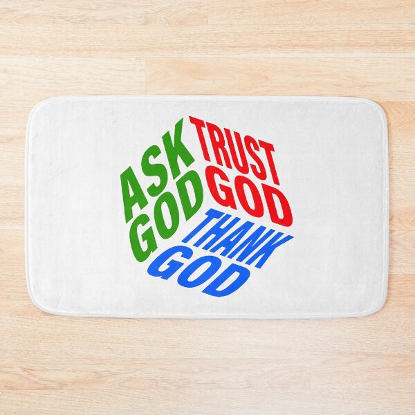 Item preview, Ask God; Trust God; Thank God; designed and sold by StickerApe.