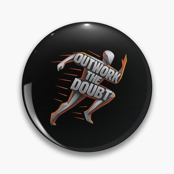 Item preview, OUTWORK THE DOUBT - Motivational Gym Typography Runner Design designed and sold by MKreative Studio.