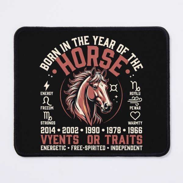 Item preview,  Born Year of the Horse Chinese Zodiac | 2014 2002 1990 1978 Birthday T-Shir designed and sold by GeniePixel.