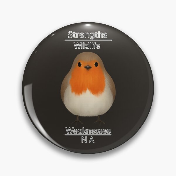 Item preview, Strengths Wildlife Weaknesses N A British Robin designed and sold by ChirpInc.
