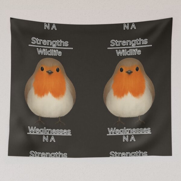 Item preview, Strengths Wildlife Weaknesses N A British Robin designed and sold by ChirpInc.