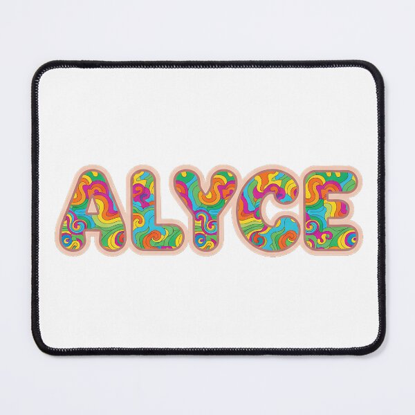Item preview, ❤️ Alyce Personalized Name Wavy Retro Shirt, Coffee Mug, Sticker Gift designed and sold by HelixPedia.