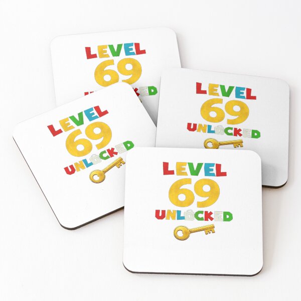 Item preview, Level 69 Unlocked Funny Achievement Design designed and sold by the-dovlat.