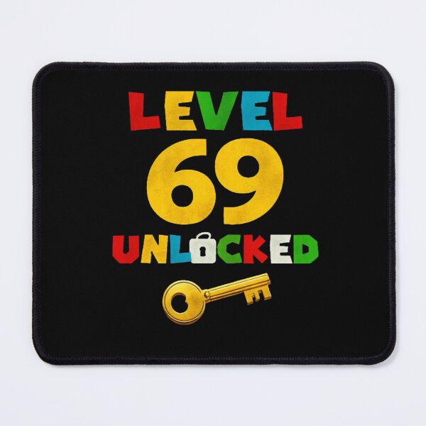 Item preview, Level 69 Unlocked Funny Achievement Design designed and sold by the-dovlat.