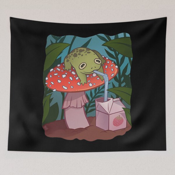 Item preview, Little Froggy Boi with Strawberry Milk Cute designed and sold by dzabirhupkesf.