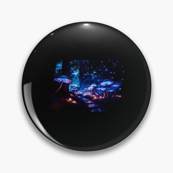 Item preview, Bioluminescent Electric Forest Mushroom Dreamscape designed and sold by dzabirhupkesf.