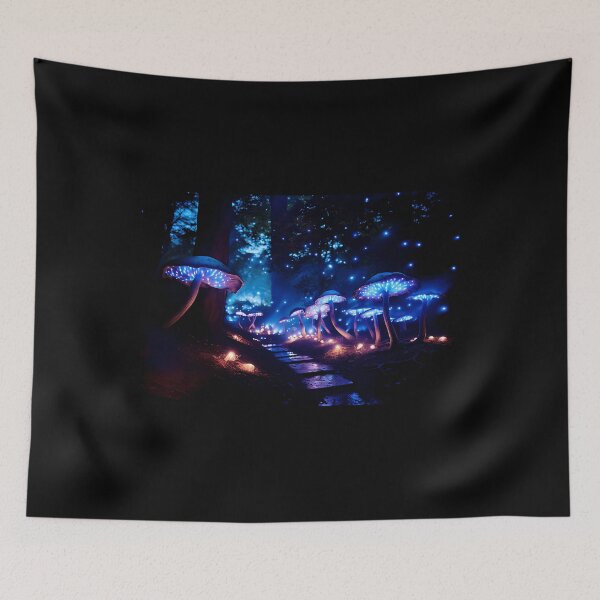 Item preview, Bioluminescent Electric Forest Mushroom Dreamscape designed and sold by dzabirhupkesf.