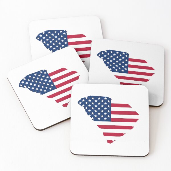Item preview, South Carolina Stars & Stripes State Silhouette – Distressed Americana designed and sold by Paper Drip.