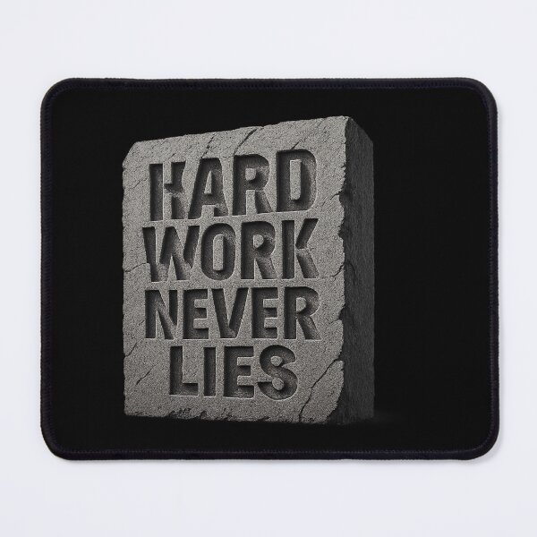 Item preview, Hard Work Never Lies - Brutalist Concrete Wall Typography designed and sold by MKreative Studio.