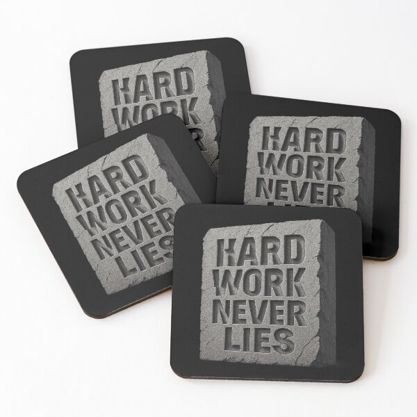 Item preview, Hard Work Never Lies - Brutalist Concrete Wall Typography designed and sold by MKreative Studio.