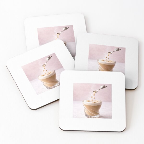 Item preview, Cappuccino with Falling Cat Paw Drops – Quiet Chaos Coffee Art designed and sold by LovelyCatGalaxy.